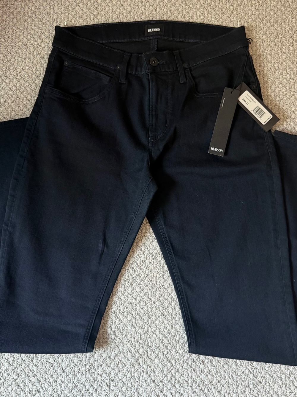 NEW Hudson Men's Jeans Blake Slim Straight AIRWALK Dark Blue Size 33x 34 - Picture 4 of 10